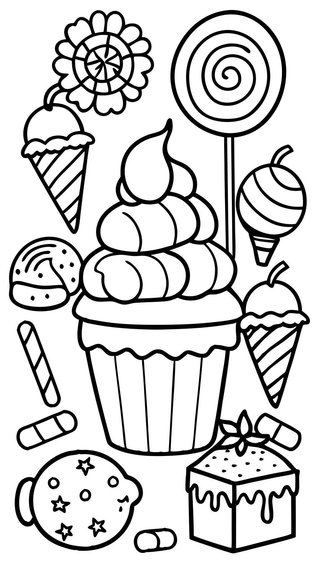 coloring pages of sweets